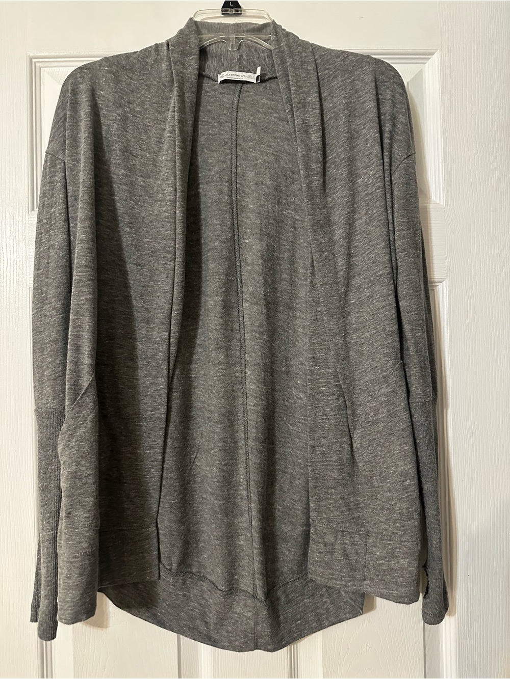 Alternative Men's Heather Gray Open-Front Cardigan
